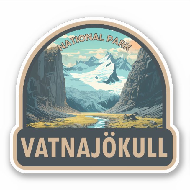 Vatnajokull National Park Iceland Travel Vintage (Front)