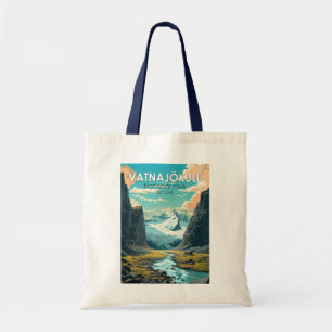 Vatnajokull National Park Iceland Travel Vintage Tote Bag