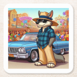 Vato Lobo "New Year" Square Paper Coaster