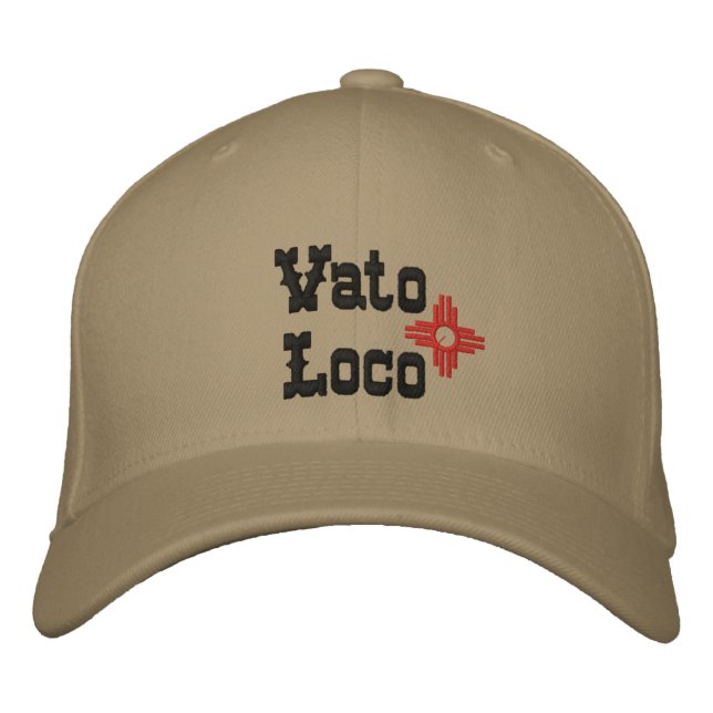 Vato Loco Zia Sun Baseball Cap Mens Hat New Mexico (Front)