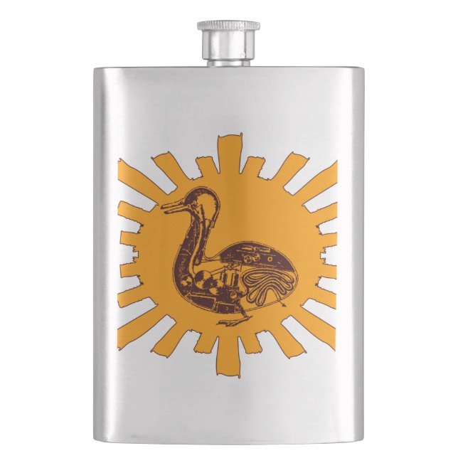 Vaucanson's Duck Hip Flask (Front)