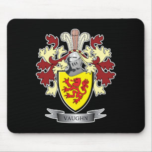 Vaughn Family Crest Coat of Arms Mouse Mat