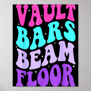 Vault Bars Beam Floor Gymnastics Gymnast Gift Poster