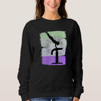 Vault Gymnastics Girls Motivational Birthday Acrob Sweatshirt