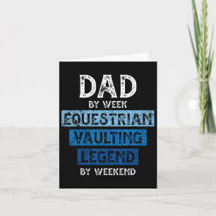 Vaulting Father Dad Equestrian Riding Gift Card