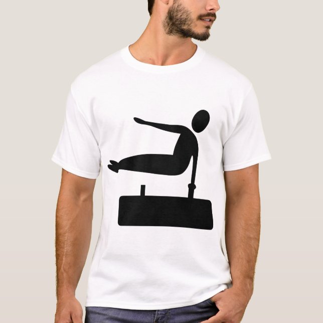 Vaulting Figure - Black T-Shirt (Front)