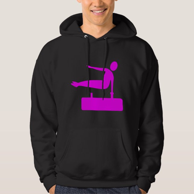 Vaulting Figure - Magenta Hoodie (Front)