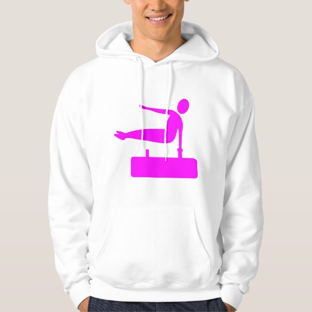 Vaulting Figure - Magenta Hoodie (Front)