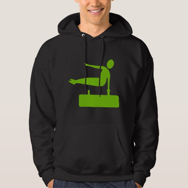 Vaulting Figure - Martian Green Hoodie (Front)