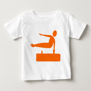 Vaulting Figure - Orange Baby T-Shirt