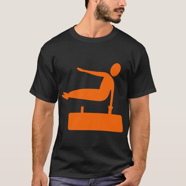 Vaulting Figure - Orange T-Shirt (Front)