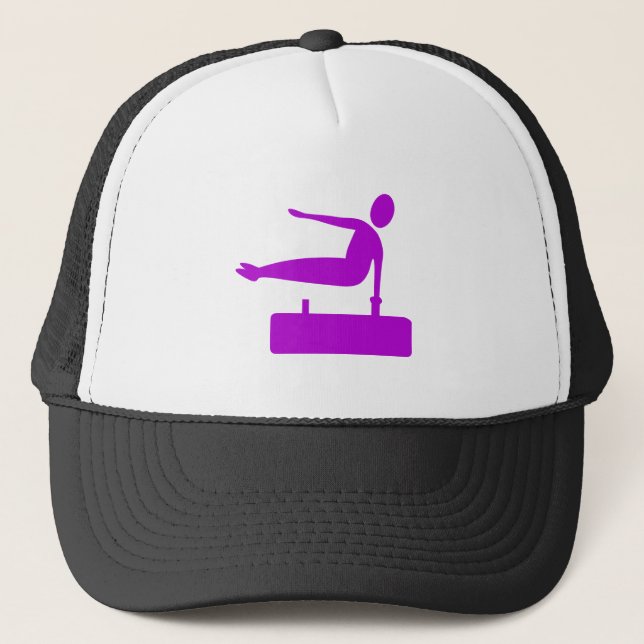 Vaulting Figure - Purple Trucker Hat (Front)
