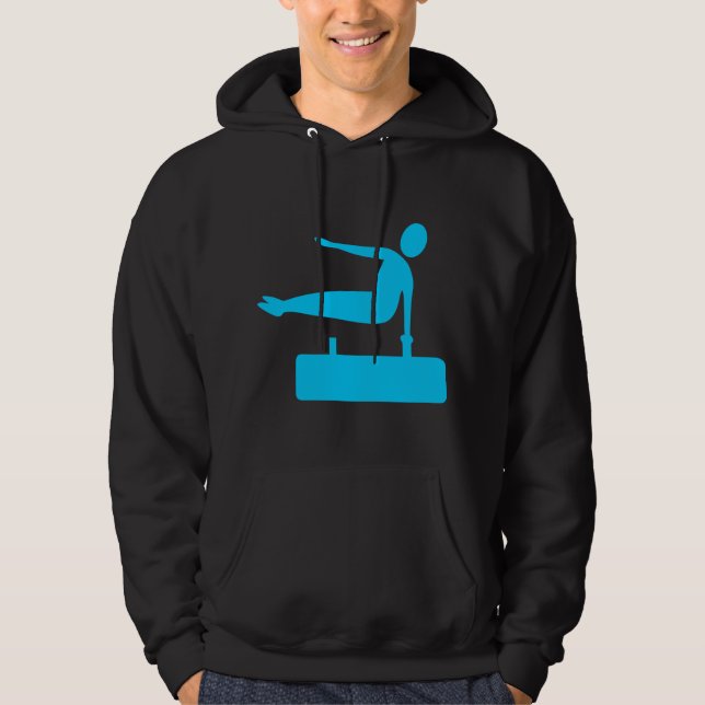 Vaulting Figure - Sky Blue Hoodie (Front)