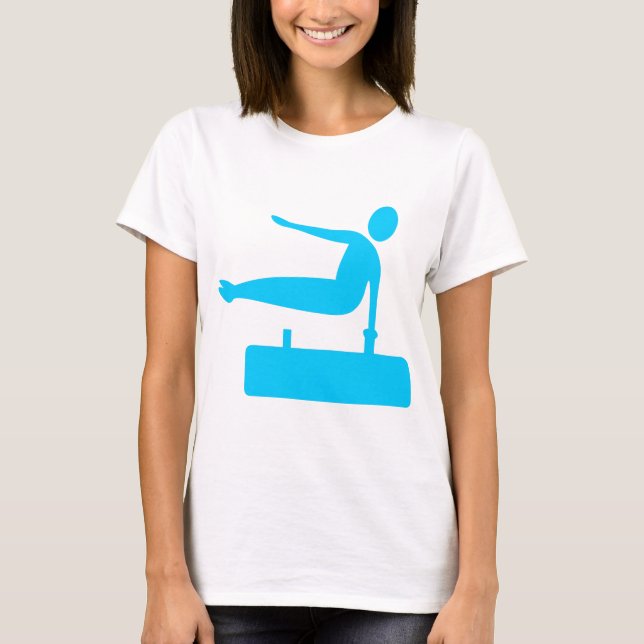 Vaulting Figure - Sky Blue T-Shirt (Front)