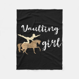 Vaulting Girl Volti Girls Vaulting Vaulter Rider Fleece Blanket