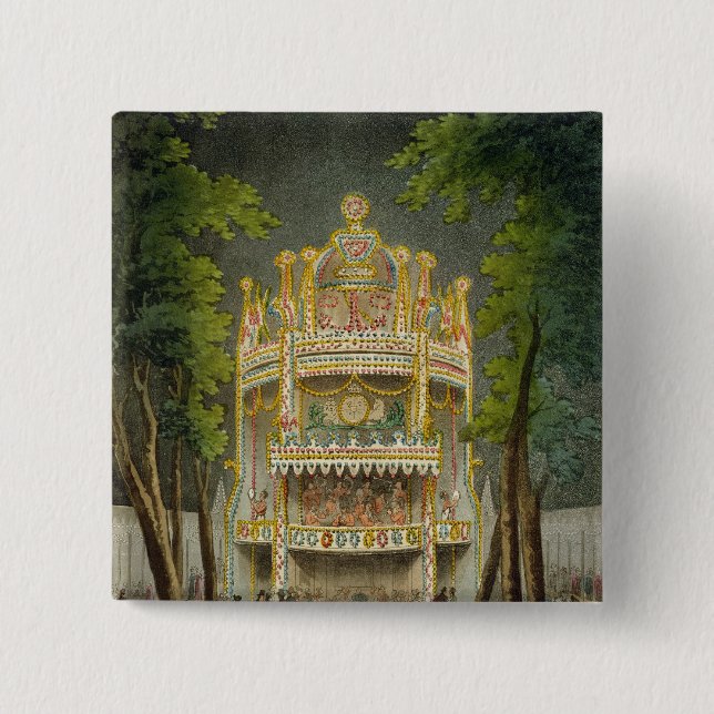 Vauxhall gardens, 1808 15 cm square badge (Front)