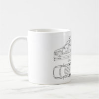 Vauxhall Opel Holden Combo B Blueprint Coffee Mug