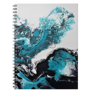 Vawes abstract Spiral Photo Notebook