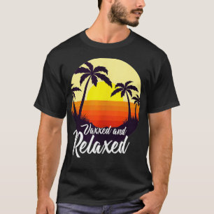 Vaxxed and Relaxed Summer Vacation Beach Palm Tree T-Shirt