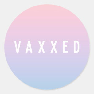 Vaxxed   Pastel Gradient Covid-19 Vaccinated Classic Round Sticker