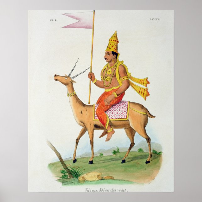 Vayu, engraved by C. de Motte (1785-1836) (colour Poster (Front)
