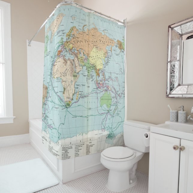 Vazhneishie Inostrannye Krugosvetnye Zkspeditsii Shower Curtain (In Situ)