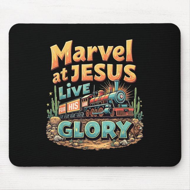 Vbs 2025 His Glory Junction Train True North Chris Mouse Mat (Front)