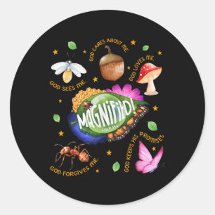 Vbs 2025 Magnified Smallest Insects Adventure Chri Classic Round Sticker