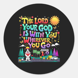 Vbs 2025 True North Road Trip The Lord Your God Ch Classic Round Sticker