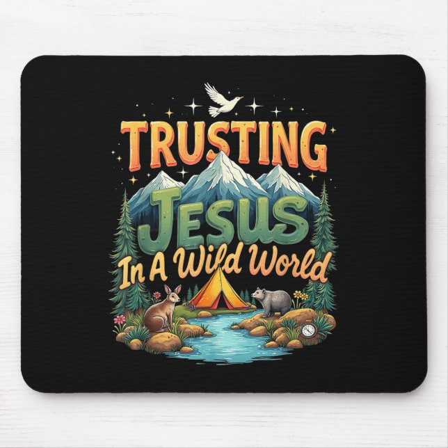 Vbs 2025 Trusting Jesus Camp Christian Summer True Mouse Mat (Front)