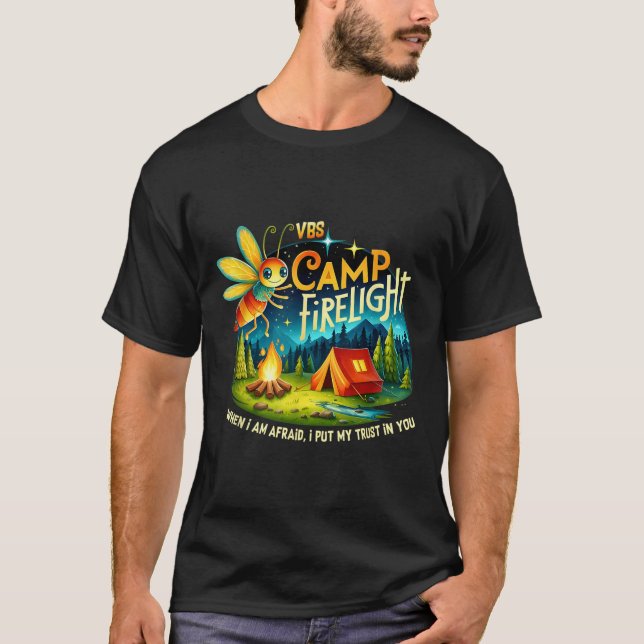 Vbs Camp Firework 2024 Camp Firelight Vacation Bib T-Shirt (Front)