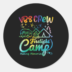 Vbs Crew Camp Firelight Vacation Bible School Camp Classic Round Sticker