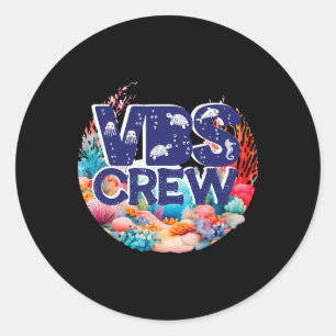 Vbs Crew Vacation Bible School Scu Vbs Crew Ocean  Classic Round Sticker