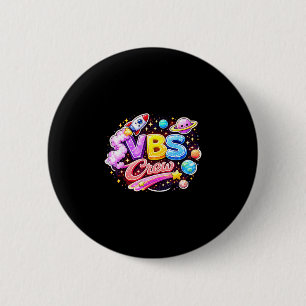 Vbs crew vacation bible school squad religious 6 cm round badge