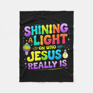VBS Illumination Station Shining Light Who Jesus Fleece Blanket