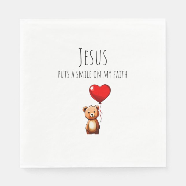 VBS Jesus puts a smile on my faith-napkins Napkin (Front)
