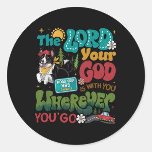 Vbs Road Trip On The Go With God 2025 Teens Boys G Classic Round Sticker