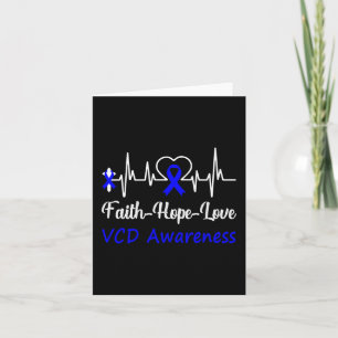 Vcd Awareness Heartbeat Christian Cross Faith Hope Card
