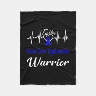 Vcd Awareness Warrior Heartbeat Fight Blue Ribbon  Fleece Blanket