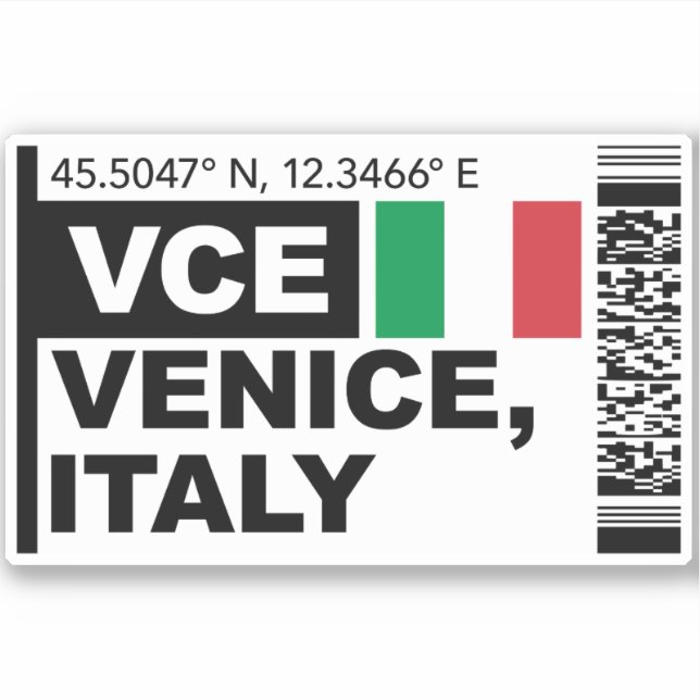 VCE Venice Boarding Pass - Italy Travel (Front)