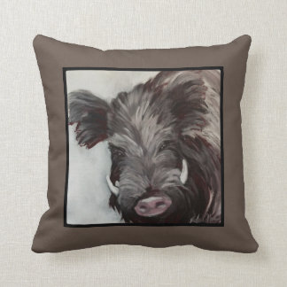 VCollierArt Original Hog Razorback Throw Pillow