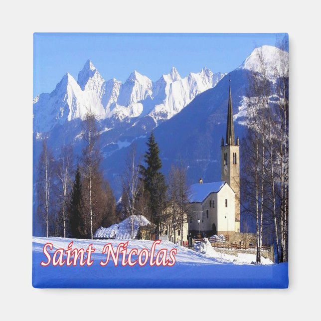 VDA014 SAINT-NICOLAS - Aosta Valley - Fridge Magnet (Front)