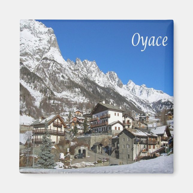 VDA019 OYACE, Aosta Valley, Italy, Fridge Magnet (Front)