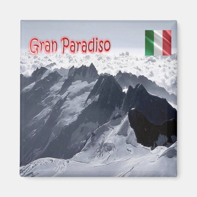 VDA035 GRAN PARADISO - the Peaks - Italy - Fridge Magnet (Front)