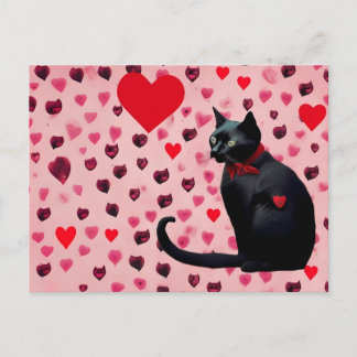 Vday cat postcard
