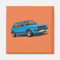 VDUB Golf GTI MK1 blue magnet