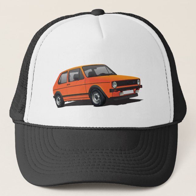 VDUB Wagen Golf GTI MK1 gray trucker hat (Front)