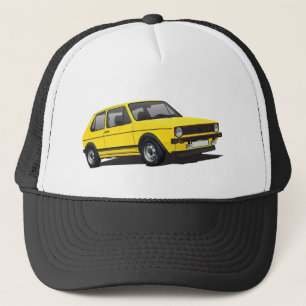 VDUB Wagen Golf GTI MK1 yellow trucker hat