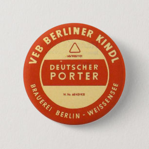 VEB Kindl Porter 6 Cm Round Badge