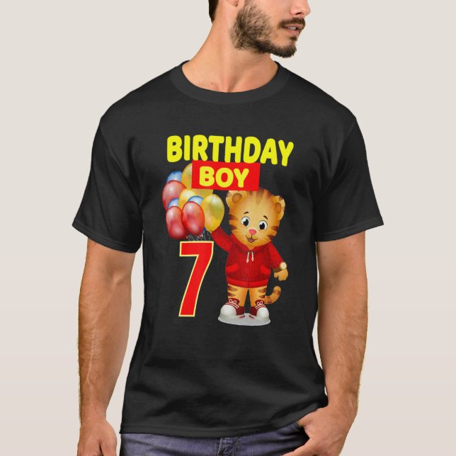 Vebyhogh  Daniel Tiger 7 Yr Old Toddler Birthday B T-Shirt (Front)